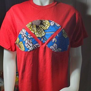 Red patch African T shirt